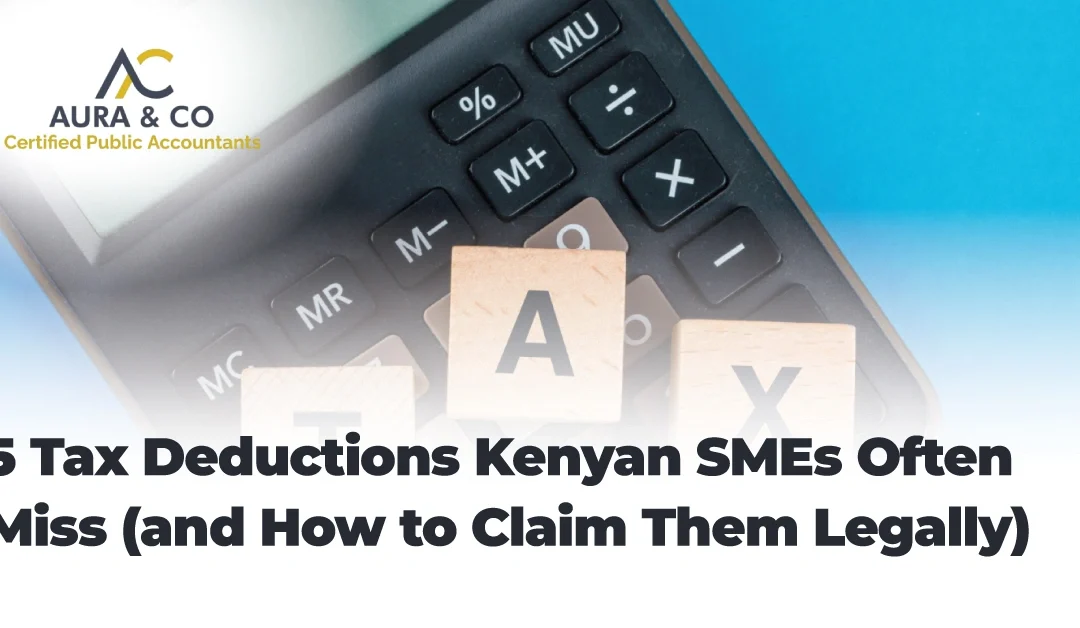 Kenya SME tax deductions, Aura & Co, missed tax deductions, KRA tax relief, capital allowances Kenya, bad debt claims Kenya, SME tax compliance, VAT refunds, payroll reliefs, startup expenses Kenya